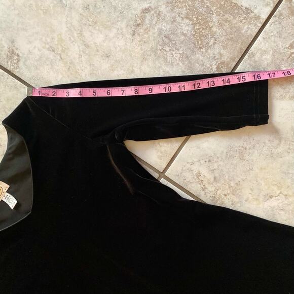 Talbots Vintage Black Velvet 3/4 Sleeve Holiday Formal Gothic Maxi Dress Small - Picture 5 of 10